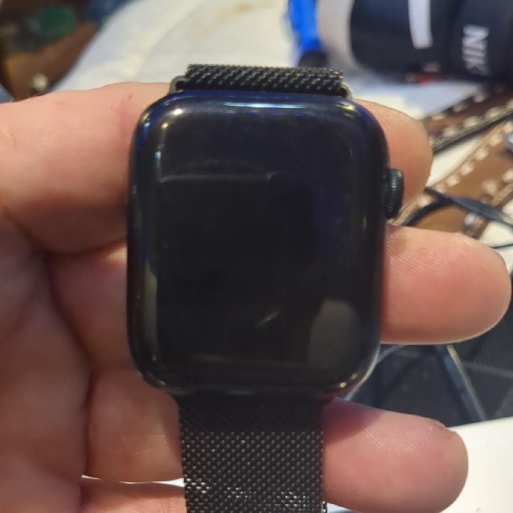 Black Smartwatch with Mesh Band